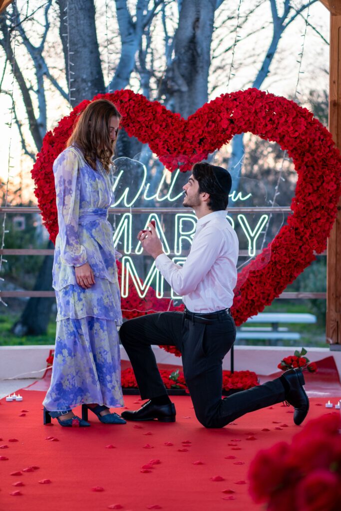 Décoration événementielle à Toulouse de demande en Mariage sur-mesure